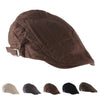 Unisex Solid Beret Buckle Flat Caps