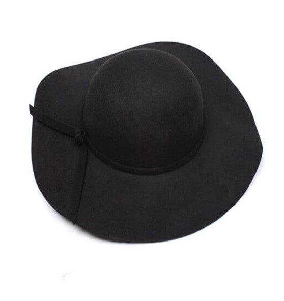 Elegant Wool Wide Brim Fedora Hat