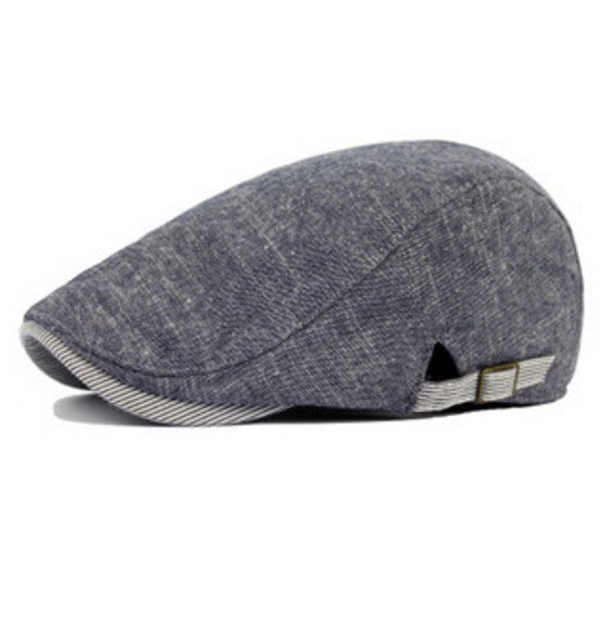 Solid Flat Beret Hat for Men