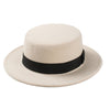 Unisex Wool Felt Flat Dome Oval Top